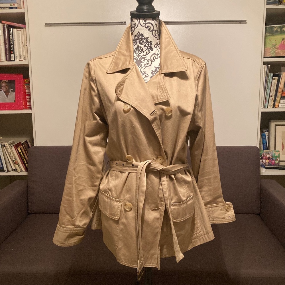 Classic Old Navy Khaki Coat - Size XL